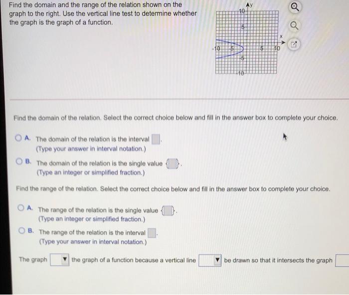 Solved find the domain and the range of the relation shown | Chegg.com