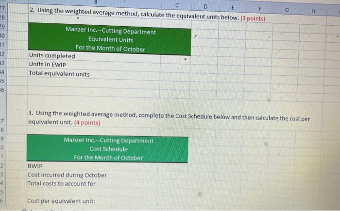Solved 2. Using the weighted average method, calculate the | Chegg.com