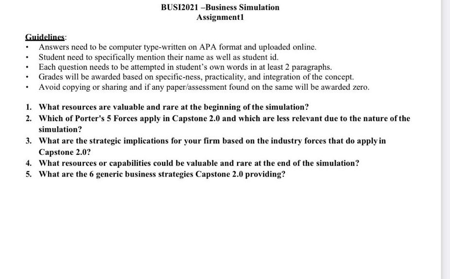 Solved Assignment 1 Guidelines: - Answers need to be | Chegg.com
