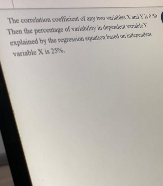 Solved The correlation coefficient of any two variables X | Chegg.com