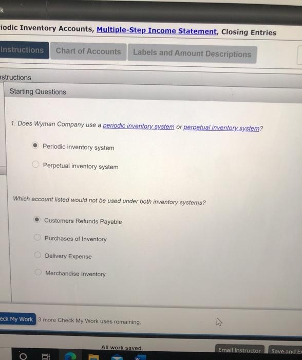 Solved DER Periodic Inventory Accounts, Multiple-Step Income | Chegg.com