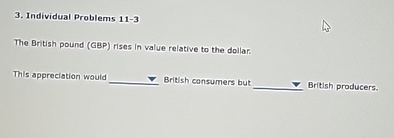 Solved Individual Problems 11-3The British Pound (GBP) | Chegg.com