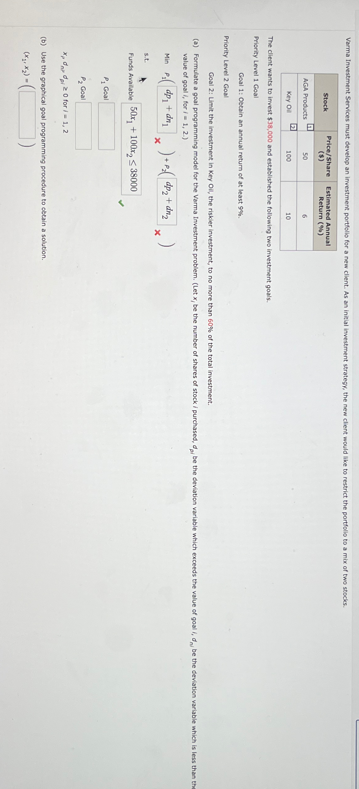 Solved Varma Investment Services must develop an investment