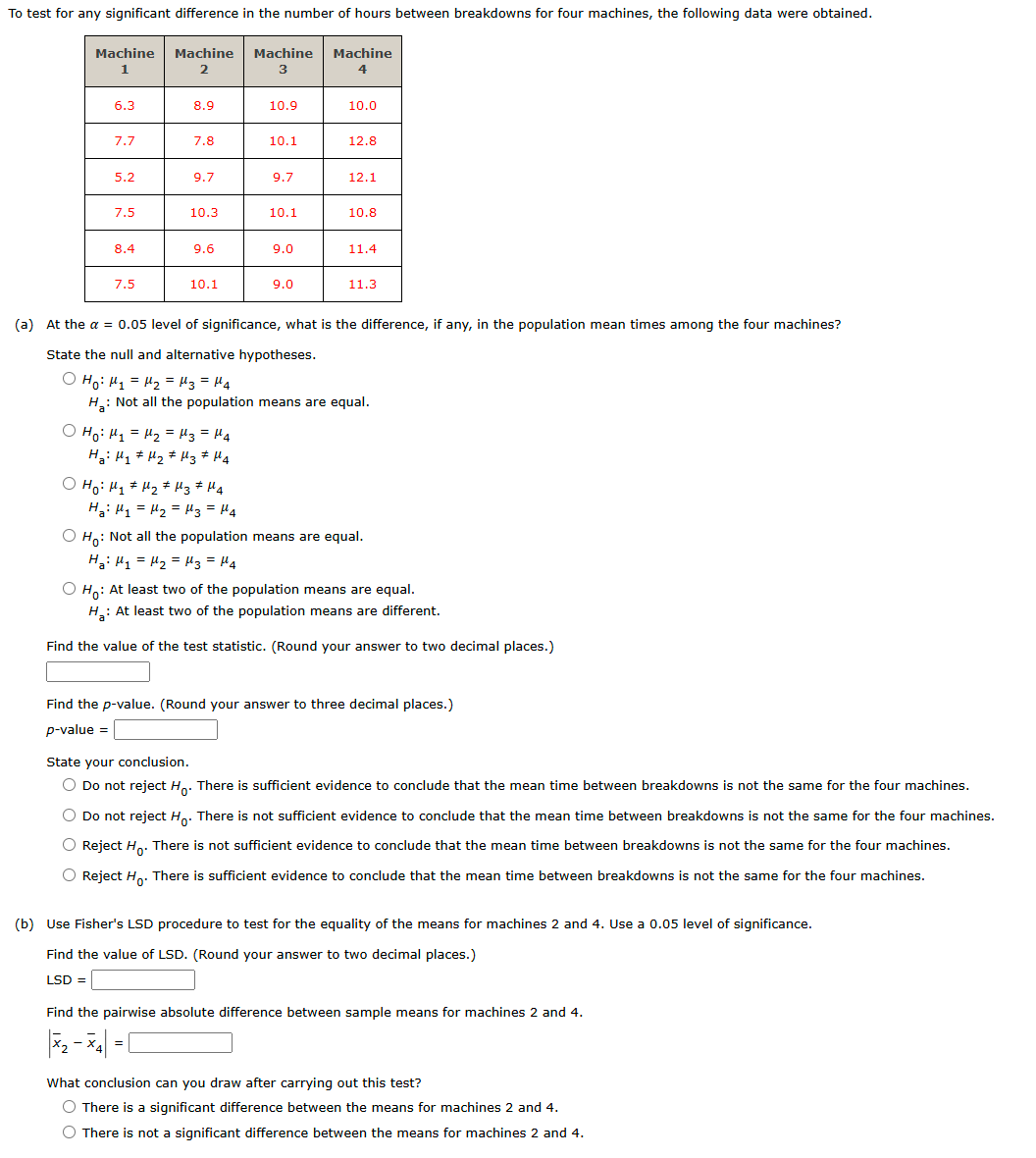 To test for any significant difference in the number | Chegg.com
