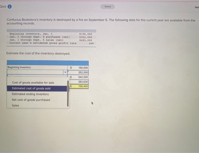 Solved Confucius Bookstore's Inventory Is Destroyed By A | Chegg.com