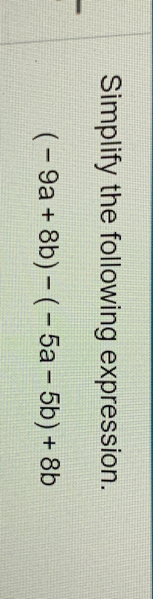 Solved Simplify the following | Chegg.com