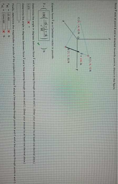 Solved The Figure Shows Three Points, A, B, And C C (4 -2, ) | Chegg.com