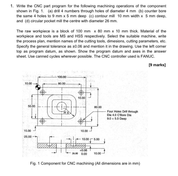 Solved Following CNC Program Is Written Using G Codes Using, 52% OFF