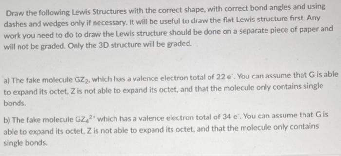 Solved Draw the following Lewis Structures with the correct | Chegg.com