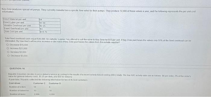 Solved Deciene $15000 increase $21,000 incitase $3000 | Chegg.com
