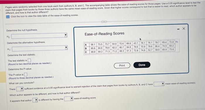 Solved Pages were randomly selected trom one book each from | Chegg.com