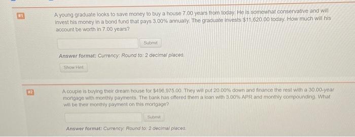 Solved A young graduate iooks to save money to buy a house | Chegg.com