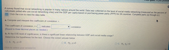 Solved A survey found that social networking is popular in | Chegg.com