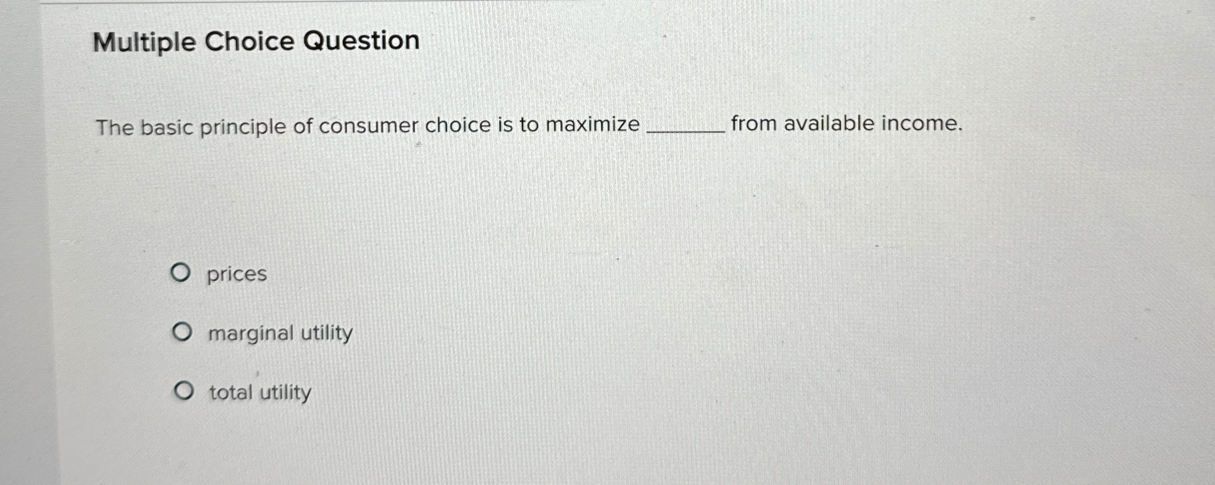 Solved Multiple Choice QuestionThe basic principle of | Chegg.com
