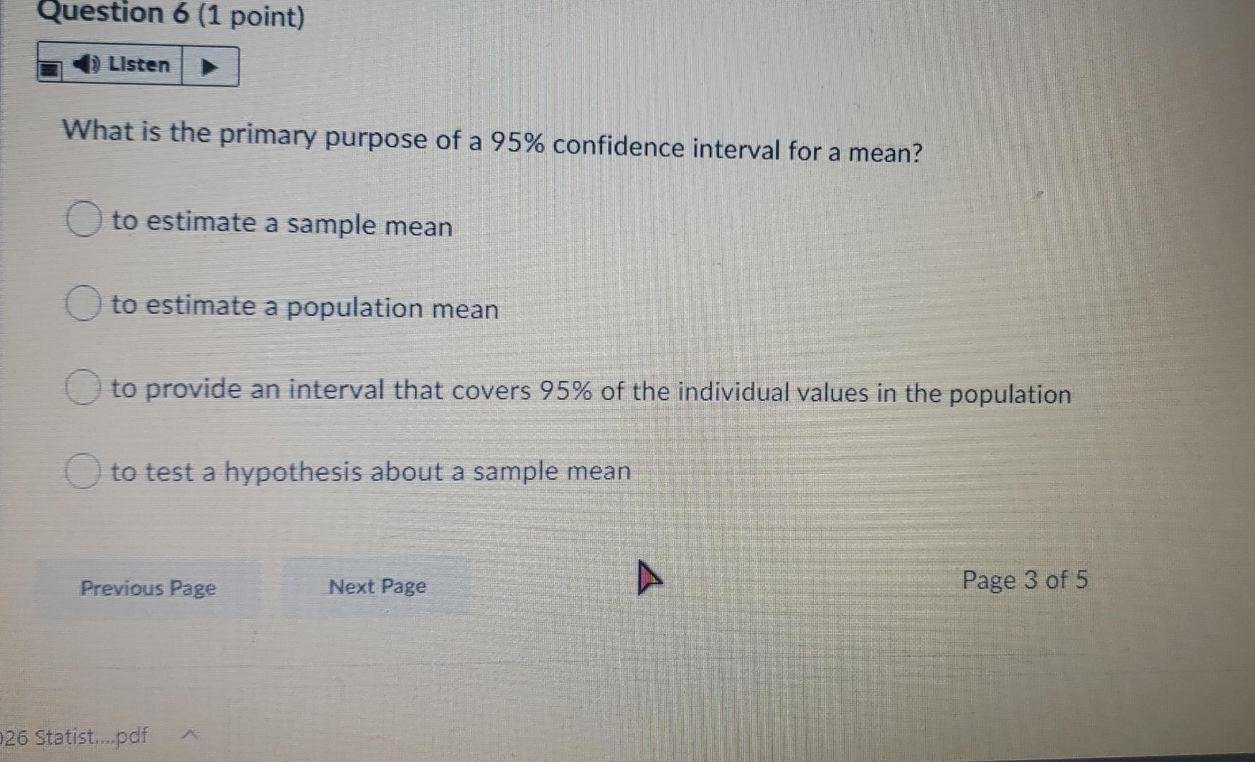 Solved Question 6 (1 Point) Listen What Is The Primary | Chegg.com