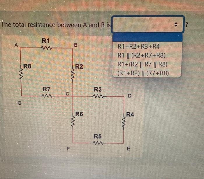 Solved The Total Resistance Between A And B Is | Chegg.com