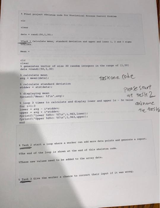 Solved please use matlab to solve and start from task 2 task | Chegg.com