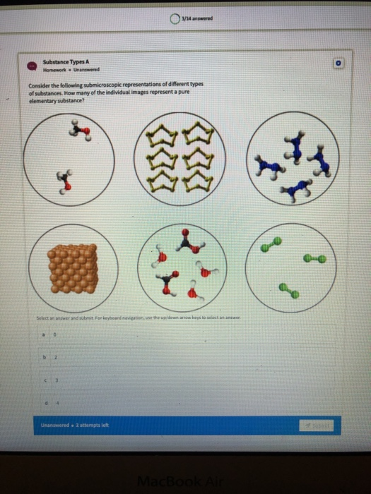 Solved Substance Types B Homework - Unanswered The Image | Chegg.com