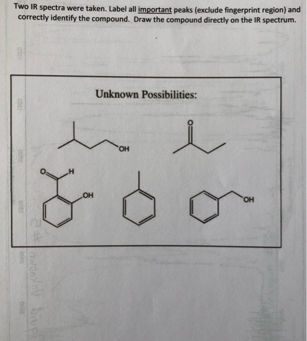 Solved Two IR spectra were taken. Label all important peaks | Chegg.com