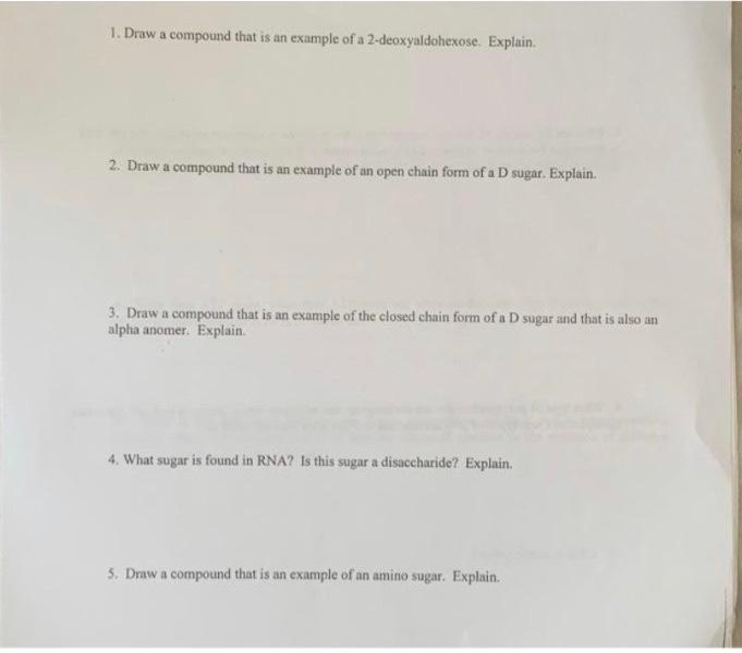 Solved 1. Draw a compound that is an example of a | Chegg.com
