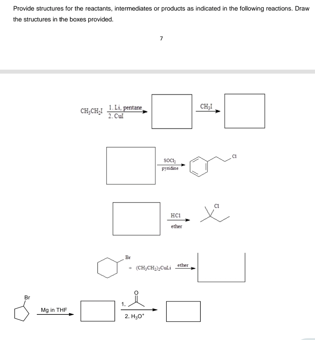 Provide structures for the reactants, intermediates | Chegg.com
