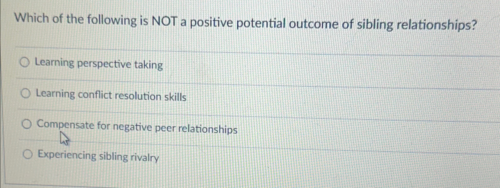 Solved Which of the following is NOT a positive potential | Chegg.com