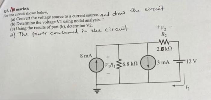 Solved (a) Convert the voltage source to a current source. | Chegg.com