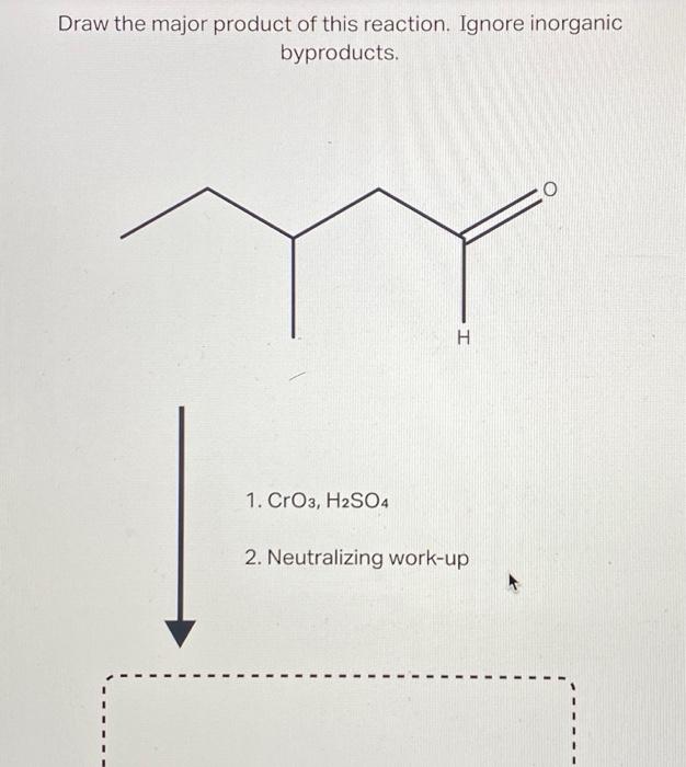 Solved Draw the major product of this reaction. Ignore | Chegg.com