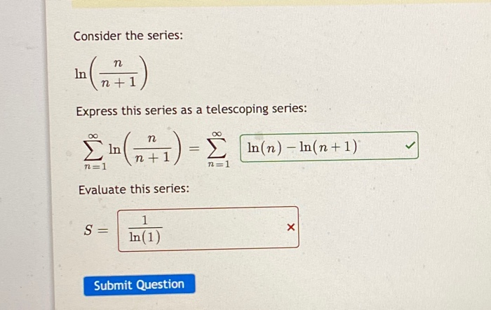 Solved Consider The Series In Nt N 1 Express This Seri Chegg Com