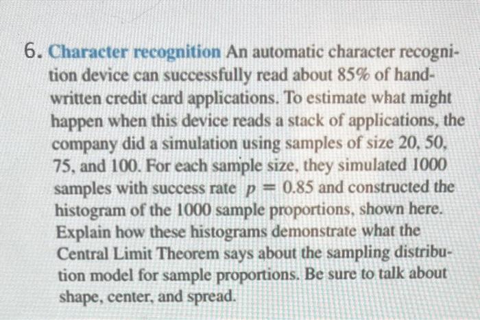 Solved 6. Character Recognition An Automatic Character | Chegg.com