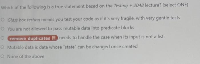Solved Which of the following is a true statement based on | Chegg.com