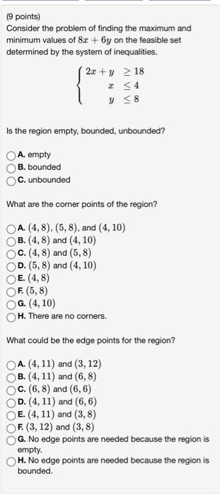 Solved (9 Points) Consider The Problem Of Finding The | Chegg.com