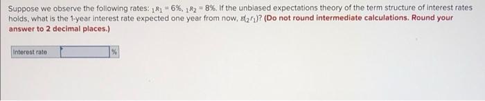 Solved Suppose we observe the following rates: 1R1 = 6%, 1 | Chegg.com