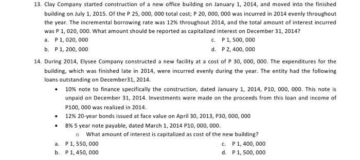 Solved 12. ABC Company Had The Following General Borrowings | Chegg.com