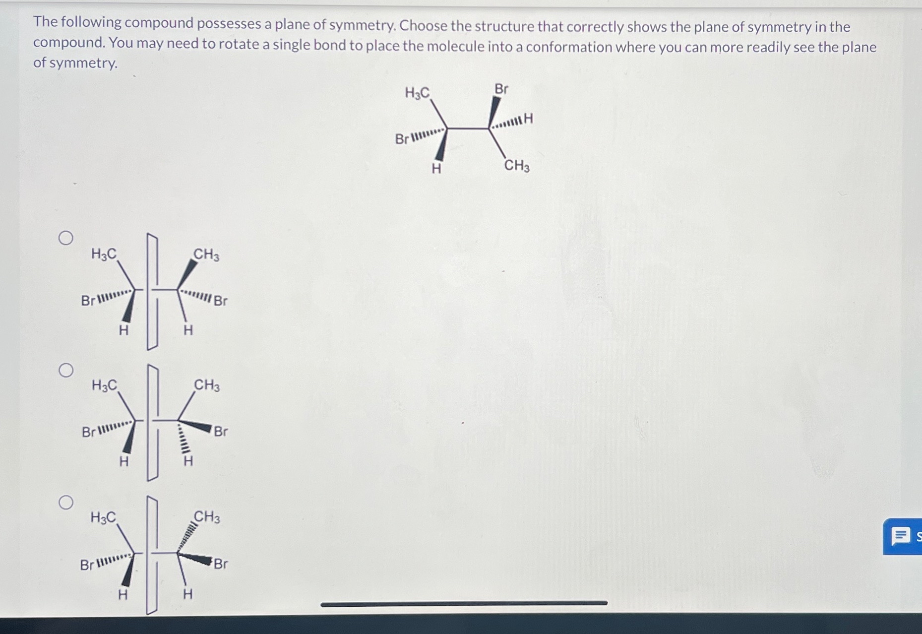 solved-the-following-compound-possesses-a-plane-of-symmetry-chegg