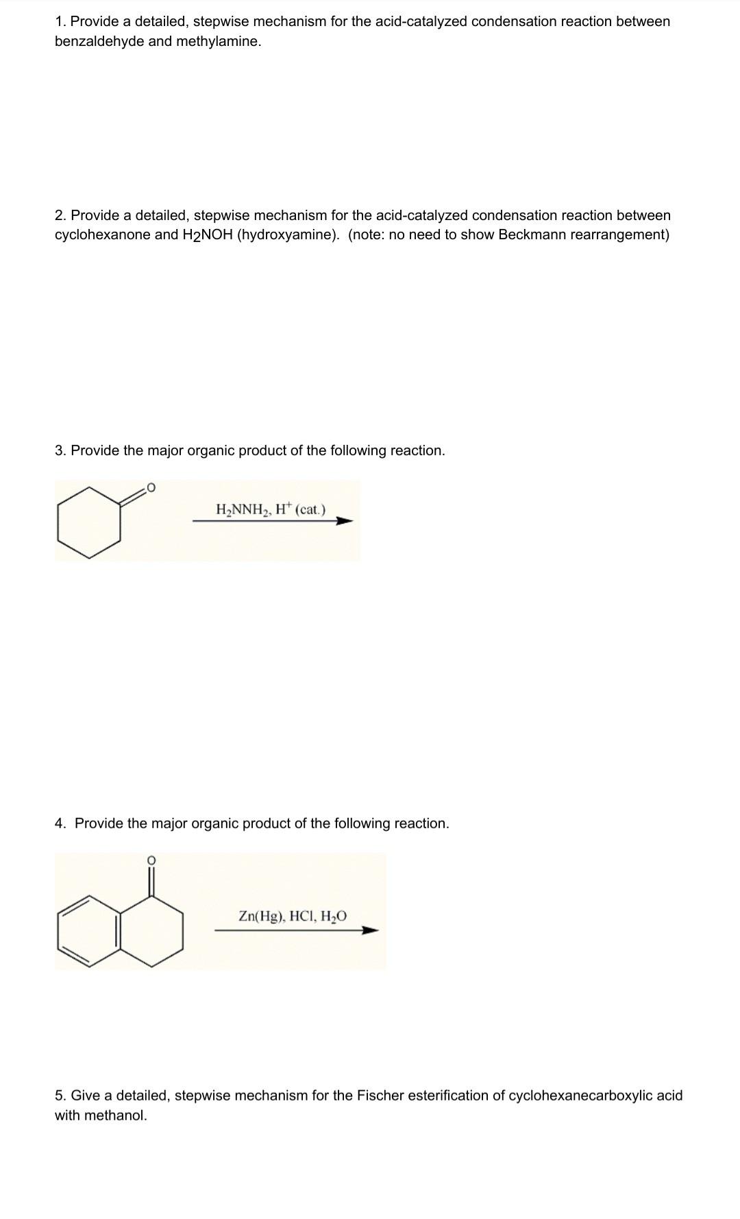 Solved 1. Provide a detailed, stepwise mechanism for the | Chegg.com