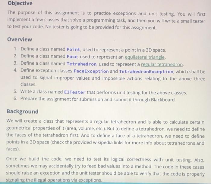 Solved Objective The purpose of this assignment is to | Chegg.com