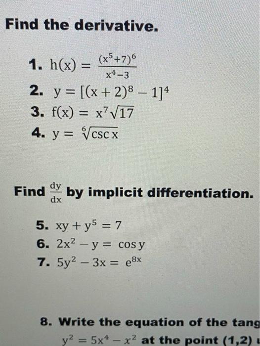 Solved Hello, please help me solve questions 1 through 7. I | Chegg.com