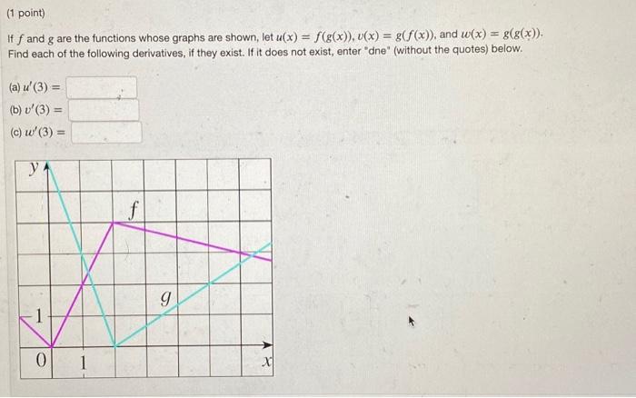 Solved If f and g are the functions whose graphs are shown, | Chegg.com