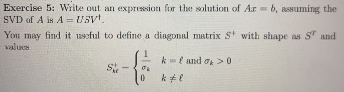 Solved Exercise 5: Write out an expression for the solution | Chegg.com