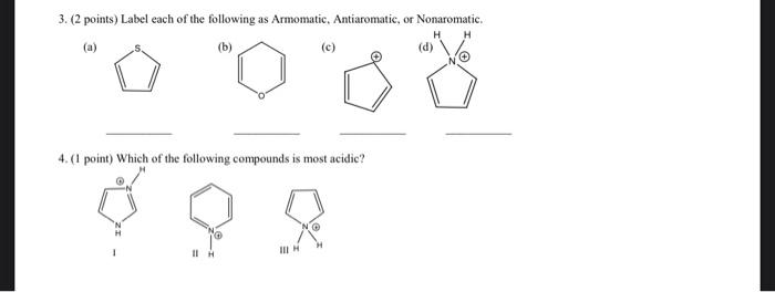 Solved 3. (2 points) Label each of the following as | Chegg.com
