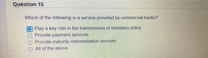 Solved Question 15 Which of the following is a service | Chegg.com
