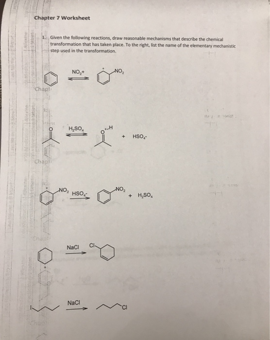 Solved Chapter 7 Worksheet 1. Given the following reactions, | Chegg.com