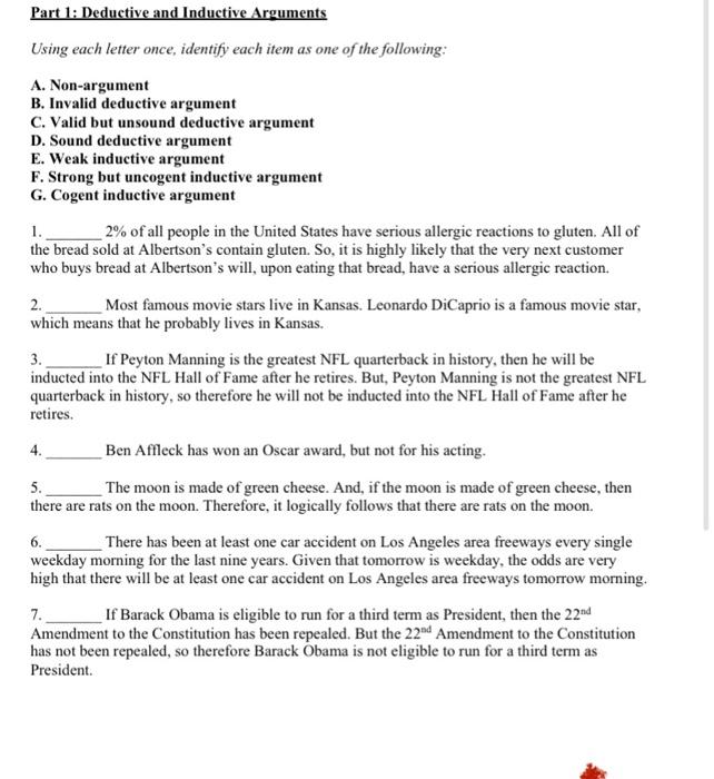 example of a weak inductive argument