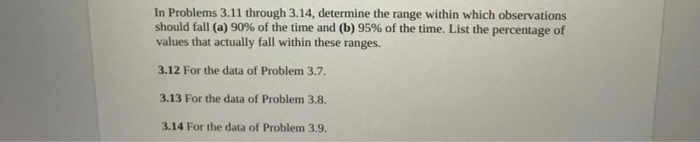 Solved In Problems 3 11 Through 3 14 Determine The Range Chegg Com