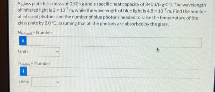 solved-a-glass-plate-has-a-mass-of-0-50-kg-and-a-specific-chegg