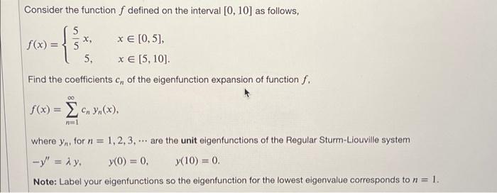 Solved Consider the function f defined on the interval | Chegg.com