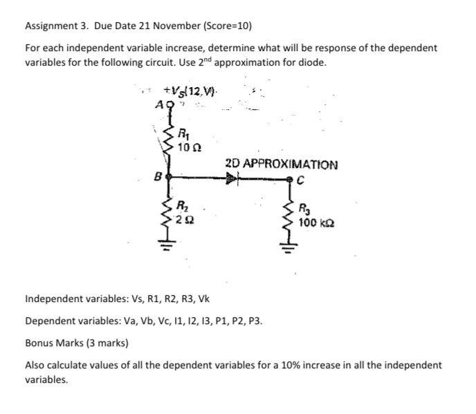 The following is the given circuit diagramAssignment