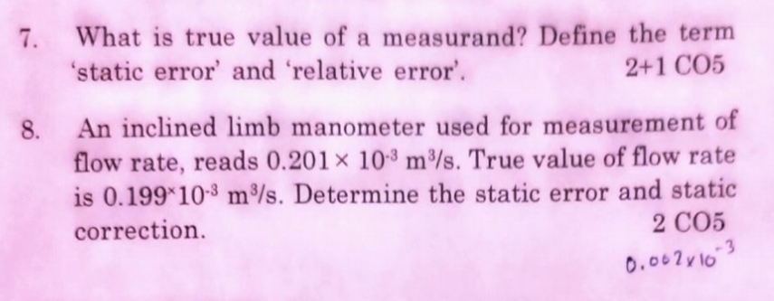 Solved What is true value of a measurand? Define the term | Chegg.com