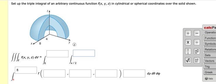 Solved Set up the triple integral of an arbitrary continuous | Chegg.com